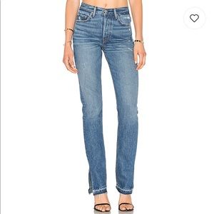GRLFRND Natalia split hem jeans.   Brand new